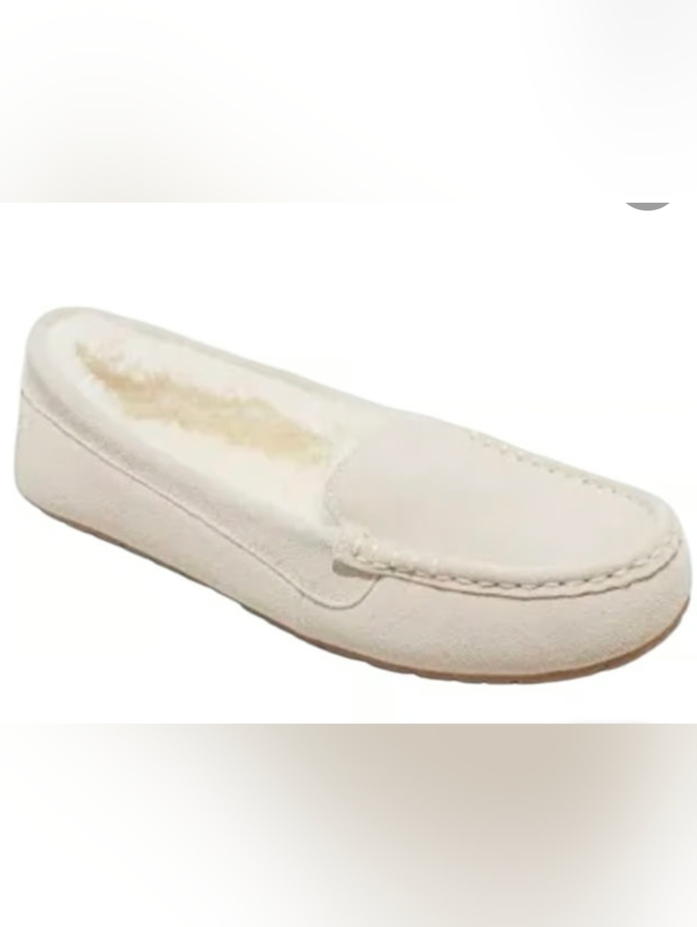 Stars Above Women’s Cream Slip-On Loafer - Comfortable Everyday Shoe Size 6